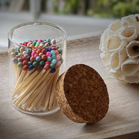 2" Matches in Cork Top Jar - Rainbow / Confetti